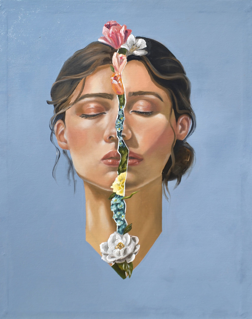 Flowers 3/5 oilpainting 80 x 100 cm