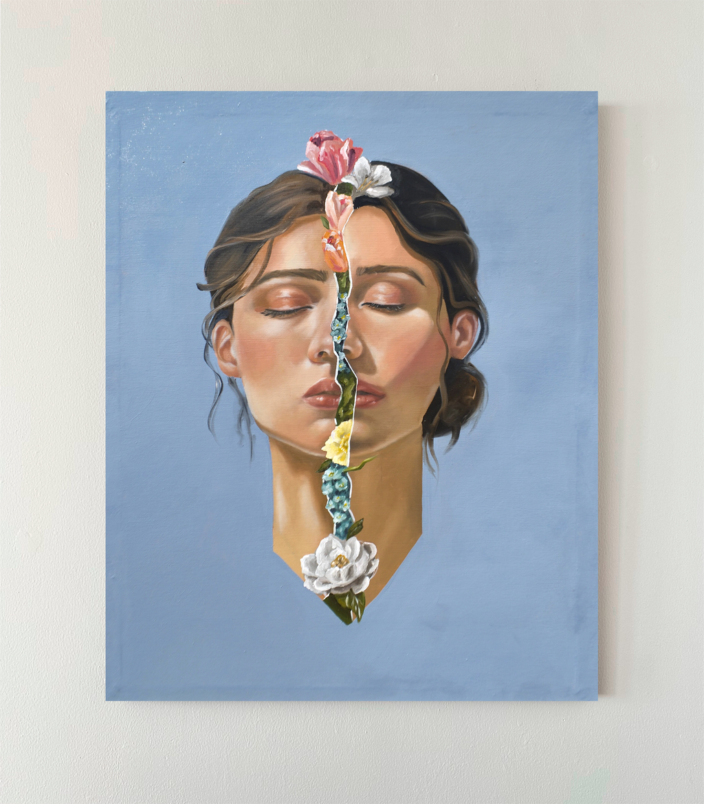Flowers 3/5 oilpainting 80 x 100 cm
