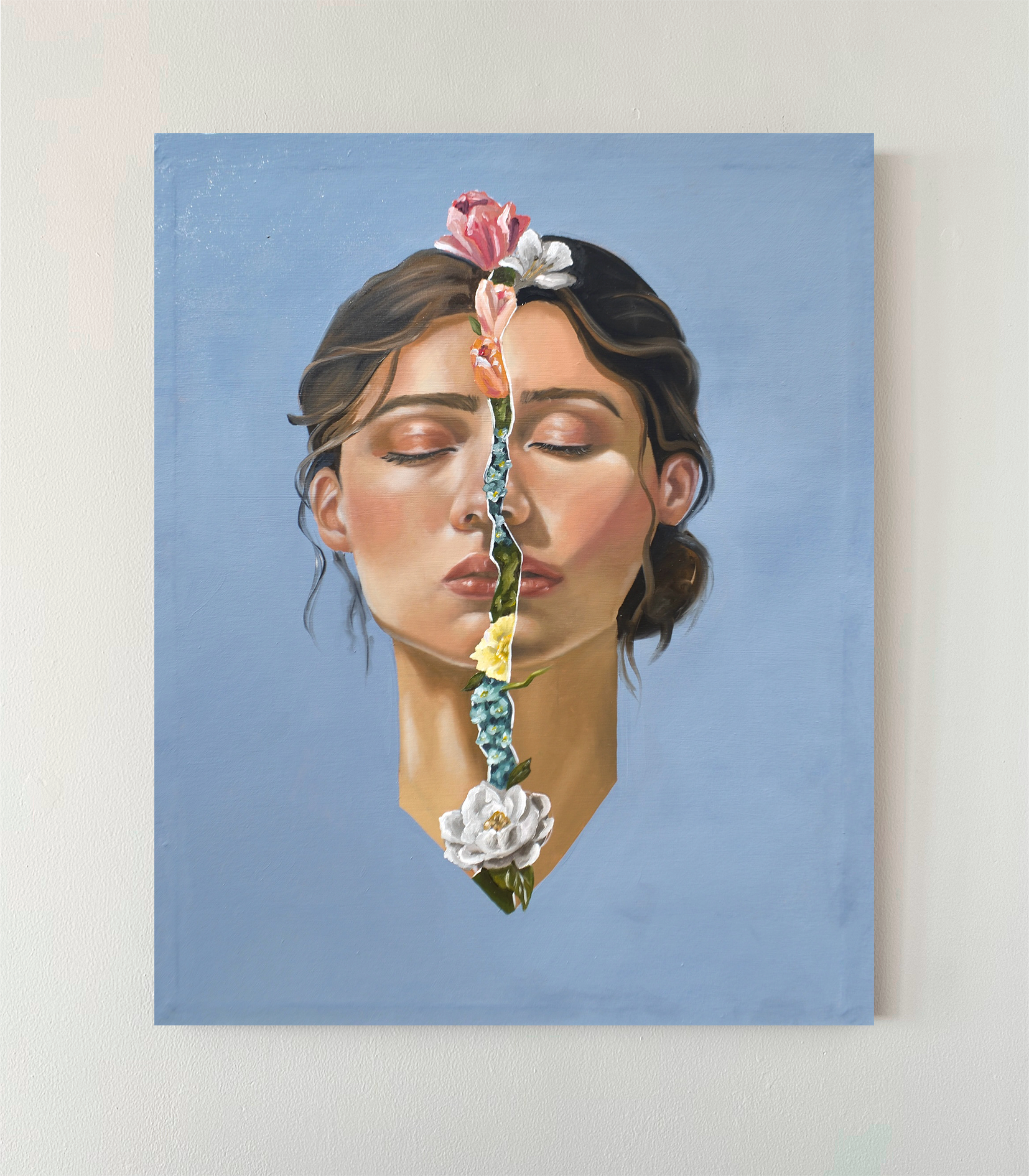 Flowers 3/5 oilpainting 80 x 100 cm