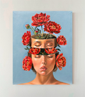 Flowers 4/5 oilpainting 80 x 100 cm