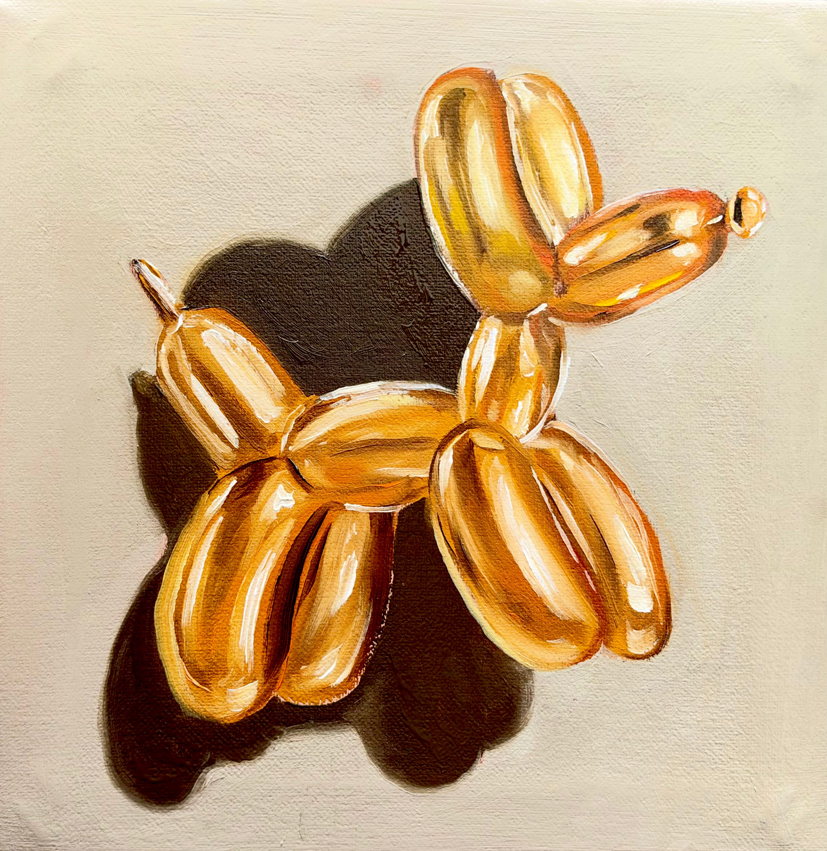 Random balloon oilpainting 20 x 20 cm